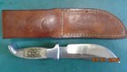 Ruana Bonner Montana 14b Custom Skinner Knife 5  Blade With Leather Sheath