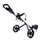 3 Wheel Golf Push Cart Folding Golf Walking Push Cart Roller Golf Bag Holder