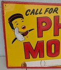 Vintage Call For Phillip Morris Tin Cigarette Sign Stout Sign Co 27 X 14 5