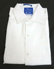 New Men s White Slim Fit Tuxedo Shirt Fitted Spread Laydown Collar Fashion Cuffs