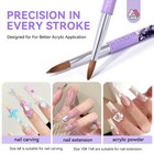 Saviland Kolinsky Acrylic Nail Brush 3-piece Set  sizes 6  10  14   Purple