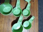 Tupperware Retro Lime Green Nesting Measuring Cups And Spoons    complete