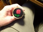 1950s Steering Wheel Suicide Spinner Knob  red Rose In Lucite  James Dean Days