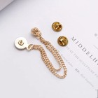 Men s Vintage Clock Chain Brooch Gold Punk Pin Badge Suit Lapel Jewelry Gift