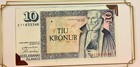Rare One Of A Kind Icelandic Bank-note 10 Kronur Custom Framed Awesome