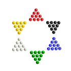 Set Of 60 Glass Chinese Checker Replacement Marbles - 14mm  6 Colors  10 Of Each