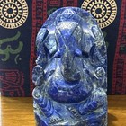 Vintage Large Heavy Ganesha Statue Made Of Natural Lapis Lazuli