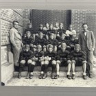 Antique C1910 Hs Football Team Cabinet Card 14   x12   - Wearing Helmets 9 75 X 7 5