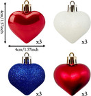 Mini Patriotic 4th Of July Tree Ornaments Decorations 12ct 1 57inch Red White Bl