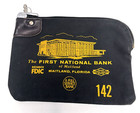 Vintage First National Bank Of Maitland  Florida Locking Heavy Deposit Money Bag