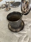 Vintage Barker Ellis Epns Silver Plate Biscuit Barrel Hinged Lid Tray England