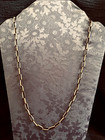 Heavy Sterling Silver Native American Hand Made Link Chain Necklace 24 Inches