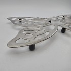 Leonard Silver Plate Trivet  Butterfly Hot Plate Wall Hanger Boho Eclectic Decor
