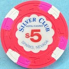 Silver Club  5 Prototype Sparks  Nevada Casino Chip V120