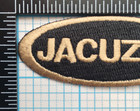 Vintage Jacuzzi Hot Tubs Saunas Logo 3  Iron On Patch  gold   Black  B4