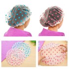 3pcs Shower Caps  Elastic Reusable Waterproof Plastic Shower Cap For Women Ladie