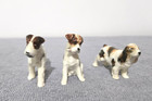 Lot Of 3 Vintage Miniature Porcelain Figurines Parson Japan Jack Russell Terrier