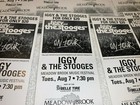 Iggy Pop And The Stooges 22 Unused Ticket Lot Meadow Brook Music Theatre Mi Usa