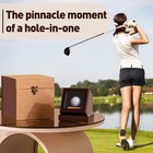 Hole In One Golf Ball Display Case writable Gold Nameplate crafted With Premi   
