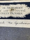 Antique 1902 Silk Print Queen Victoria In Memoriam By The Gentlewoman