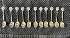 Vintage A s Opal Norway  925 Sterling Silver Enamel 10   Spoons A s