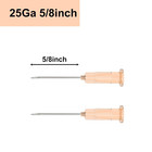 100 Pcs 25 Gauge 5 8-inch 16mm  Needle Luer Lock Lab Accessories  With Cap  Indi