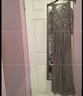 Silver Lace Sparkle Embellished Evening Gown   Cocktail Bridesmaid Prom Dress