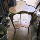 Antique French Louis Marquetry  Ormalu 3 Leg Side Table