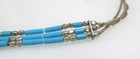 Liquid Sterling Silver Anklet W  Turquoise Accents   9-1 2    4 2grams   10-g728