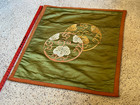 19th C  forbidden Stitch  Japanese Fukusa Gold Thread   Silk   31  X 29  