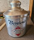 Borden s Richer Malted Milk Aluminum Container  Colorful Graphics 3 Sides 8 5 h