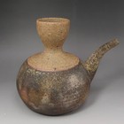 Bizen Ware Tokkuri Sake Bottle By Ichiraku Fukuda Japanese Pottery-tk397