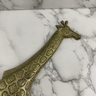 Vintage Brass Metal Giraffe Wall Hanging Home Decor Safari Animal Medium