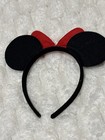 Disney Minnie Mouse Ears Headband With Red Polka Dot Bow
