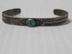 Whirling Logs Vintage Navajo Indian Harvey Ingot Sterling Silver Sml Bracelet