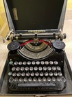 1936 Underwood Universal Black Portable Typewriter In Case  Works