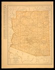 Vintage Arizona Map Wall Art Decor Old Original State Phoenix Tucson Sedona