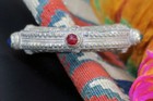 Small Wrist Old Afghan Kuchi Cuff Bracelet - Very Small 5 75 Inch Wrists  4776