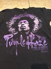 Jimi Hendrix Black T Shirt W Purple Haze Graphics On Front Blank Verso Sz M