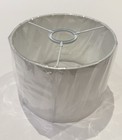Round White Fabric Small Drum Lamp Shade 7 5 In Diameter  5 5 In Height New