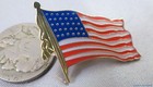 Wholesale Lot Of 12 Usa Us Flag Pins Lapel Hat Military American Pole Patriotic 