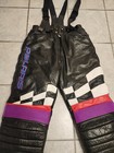 Vtg Polaris  Womans  Hein Gericke Black Leather Bibs Fantastic Shape Size Large