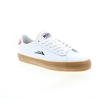 Lakai Newport Ms1240251a00 Mens White Leather Skate Inspired Sneakers Shoes 10