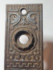 Small Antique Vintage Victorian Cast Iron Door Plate 5 25  Eastlake