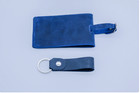 Leather Passport And Name Tag Set  Handcrafted Leather Passport Holder And Name