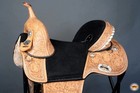 Black 14 In Hilason Western Horse Saddle Treeless Trail Barrel American Leather