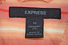 Vintage Shirt Express Size M 90s Orange Pink Stripe Embroidered Dandelions