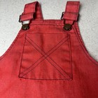 Vtg Girls Buster Brown Red Overall Jumper Dress Size 3 Country Cottage Americana