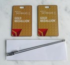 Set Of 1 - 2026 Delta Gold Medallion Bag Tag Luggage Travel Status  metal Tag 