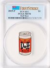 2019 The Simpsons Duff Beer Tuvalu 1 Oz Fine Silver  1 0 9999 Coin  Fs Pcgs Ms70